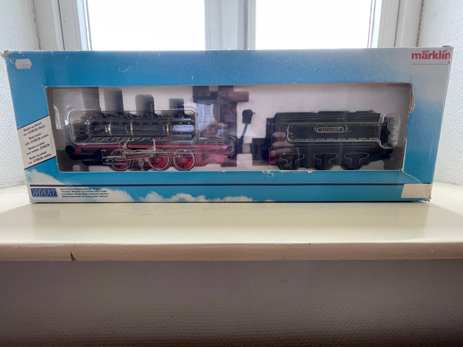 Märklin Maxi Stoomlocomotief met geluidstender, Wisselstroom, Locomotief, Ophalen of Verzenden, Zo goed als nieuw