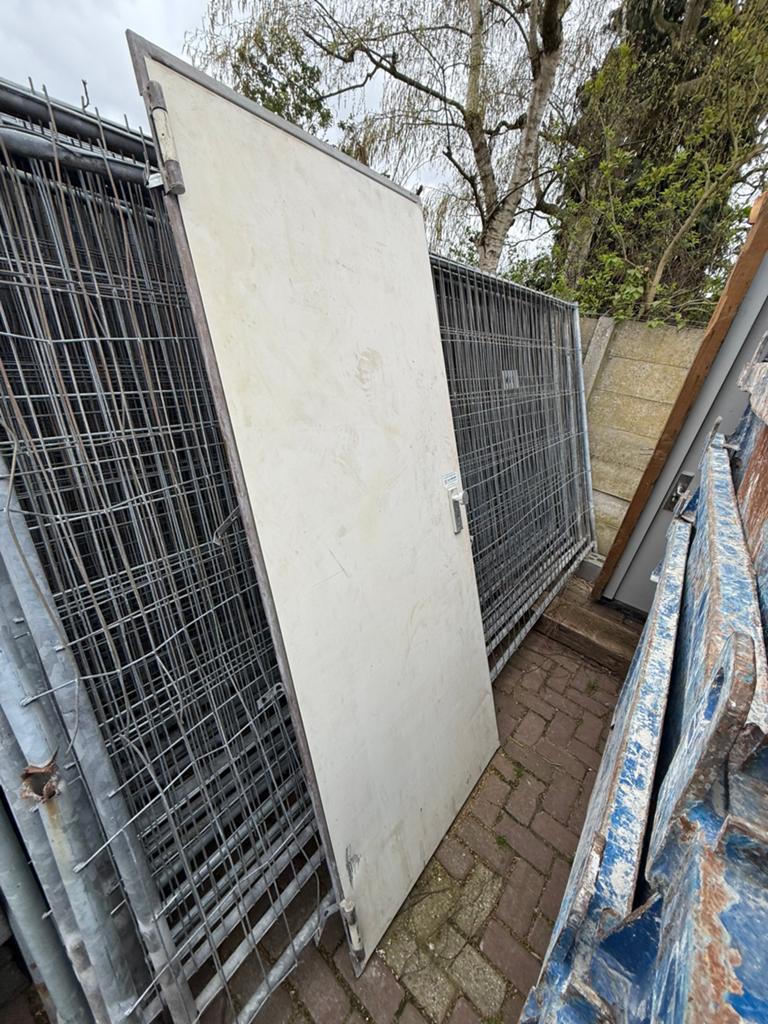 Stalen poort garage deur garagedeur buiten kozijn 90x210, Ophalen of Verzenden, Zo goed als nieuw