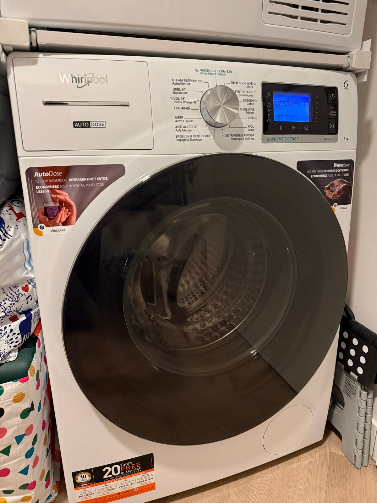 Whirlpool Wasmachine & Warmtepompdroger (3 jr oud)