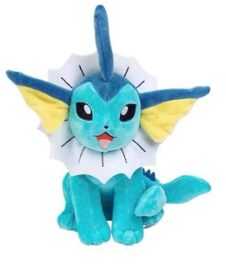 Pokemon pluche knuffel Vaporeon (25cm), Ophalen of Verzenden, Nieuw, Overige typen