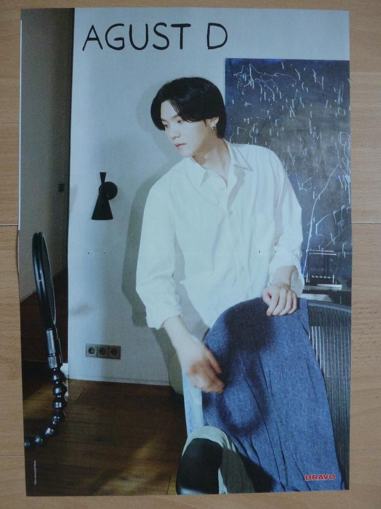 Poster Agust D Min Yoon-gi Suga BTS / Ed Sheeran Duits Bravo, Ophalen of Verzenden, Nieuw, A1 t/m A3, Muziek