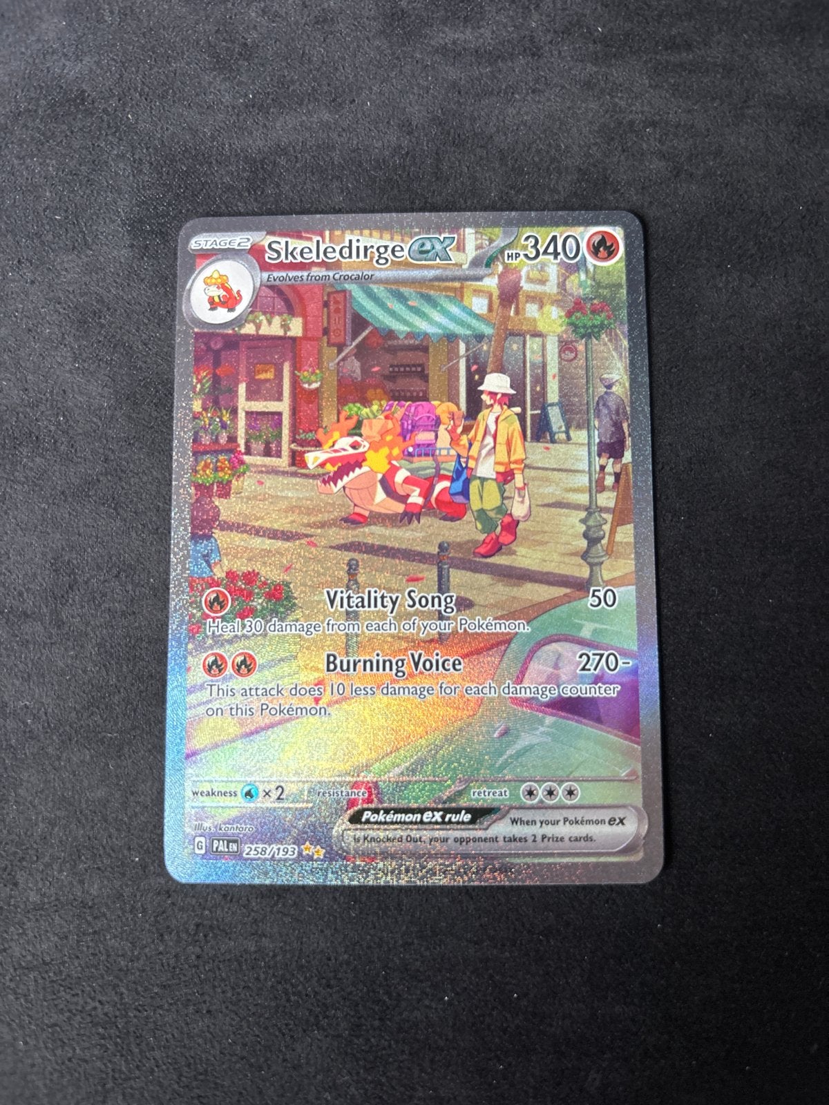 Skeledirge ex (PAL 258) Paldea Evolved Pokémon Kaart, Ophalen of Verzenden, Nieuw, Losse kaart, Foil