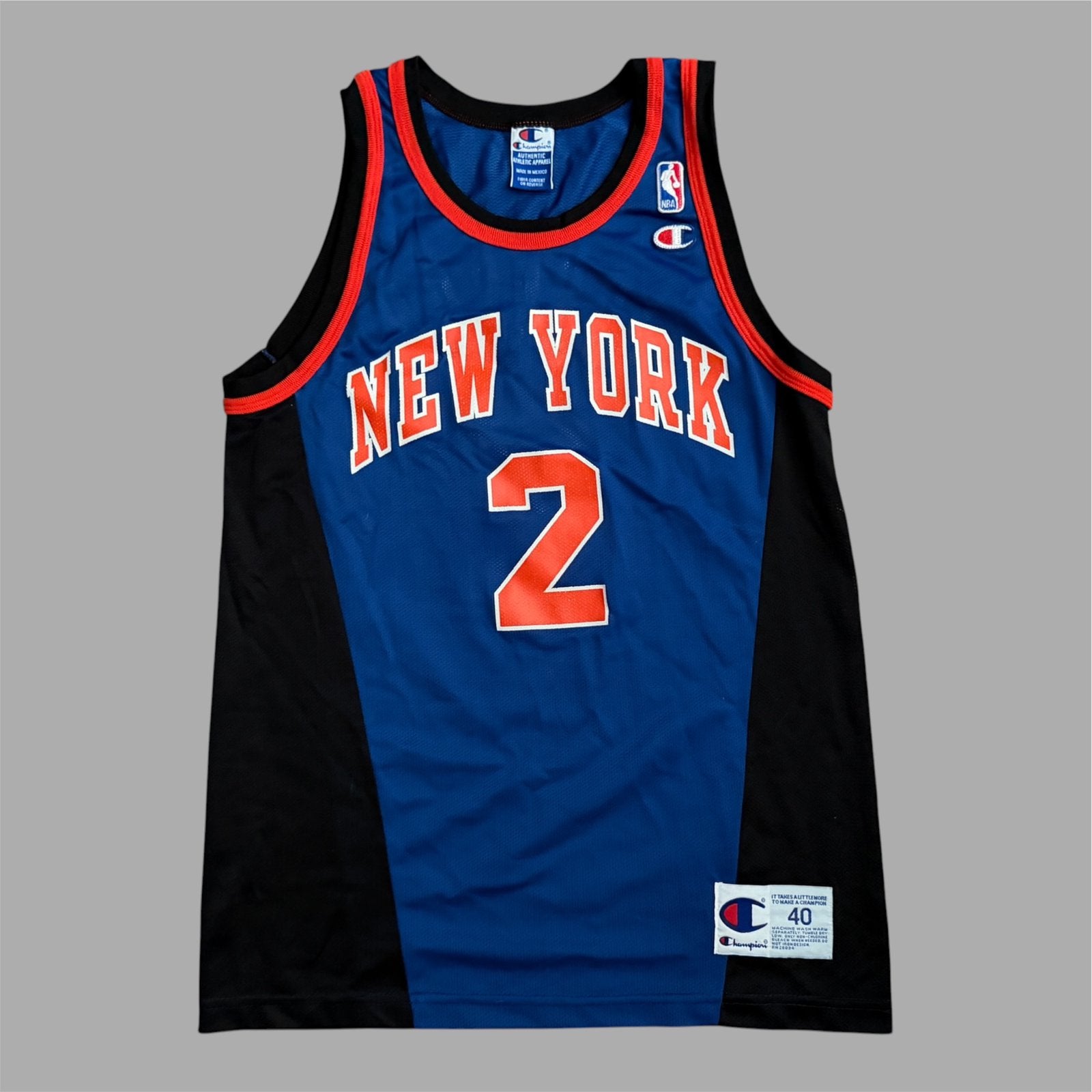 1999 NBA Larry Johnson Knicks jersey vintage basketball S, Sport en Fitness, Ophalen of Verzenden, Zo goed als nieuw, Kleding