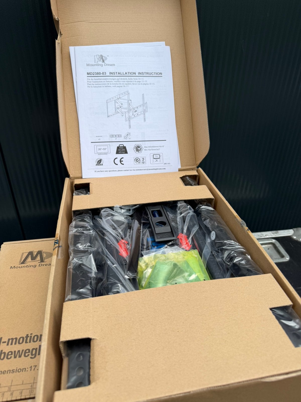 TV mount 26-55” televisie ophang wand beugel, Ophalen of Verzenden, Zo goed als nieuw