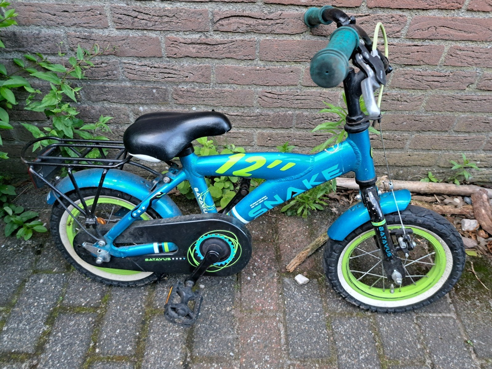 Batavus Snake 12 inch kinderfiets met zijwieltjes, Ophalen, Gebruikt, Minder dan 16 inch, Zijwieltjes
