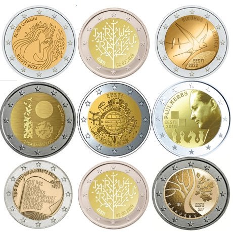 Estland 2 Euro Munten CC (UNC = vers uit de rol), Postzegels en Munten, Munten | Europa | Euromunten, Ophalen of Verzenden, Estland