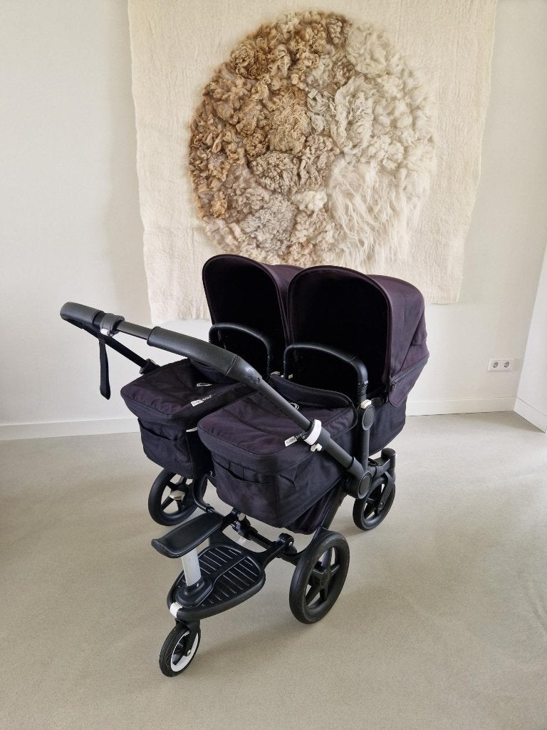 Bugaboo Donkey 3 Twin – Black Edition incl. meerijdplankje, Ophalen, Gebruikt, Bugaboo, Combiwagen