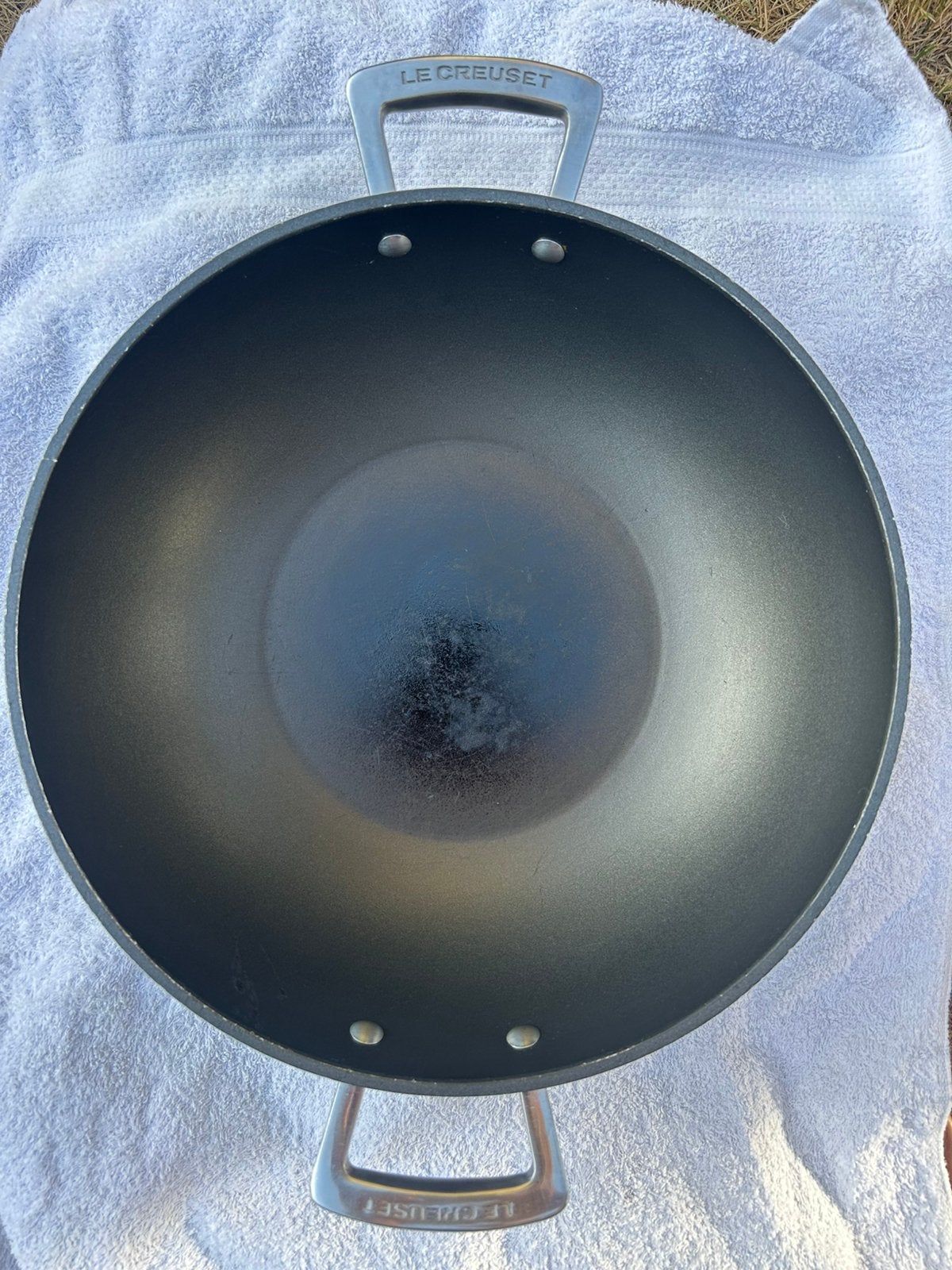 Le Creuset - Les Forgees - Wokpan - 32cm, Ophalen of Verzenden, Zo goed als nieuw