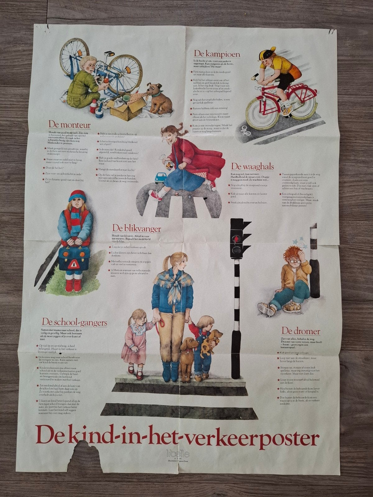 Libelle Kind-in-het-verkeer poster nr. 3/1982 Dagmar Stam, Ophalen of Verzenden, Gelezen, Dagmar Stam, Prentenboek