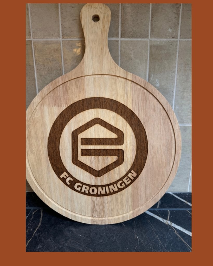 borrelplank/serveerplank fc groningen logo, Ophalen of Verzenden, Nieuw, Overige binnenlandse clubs, Overige typen