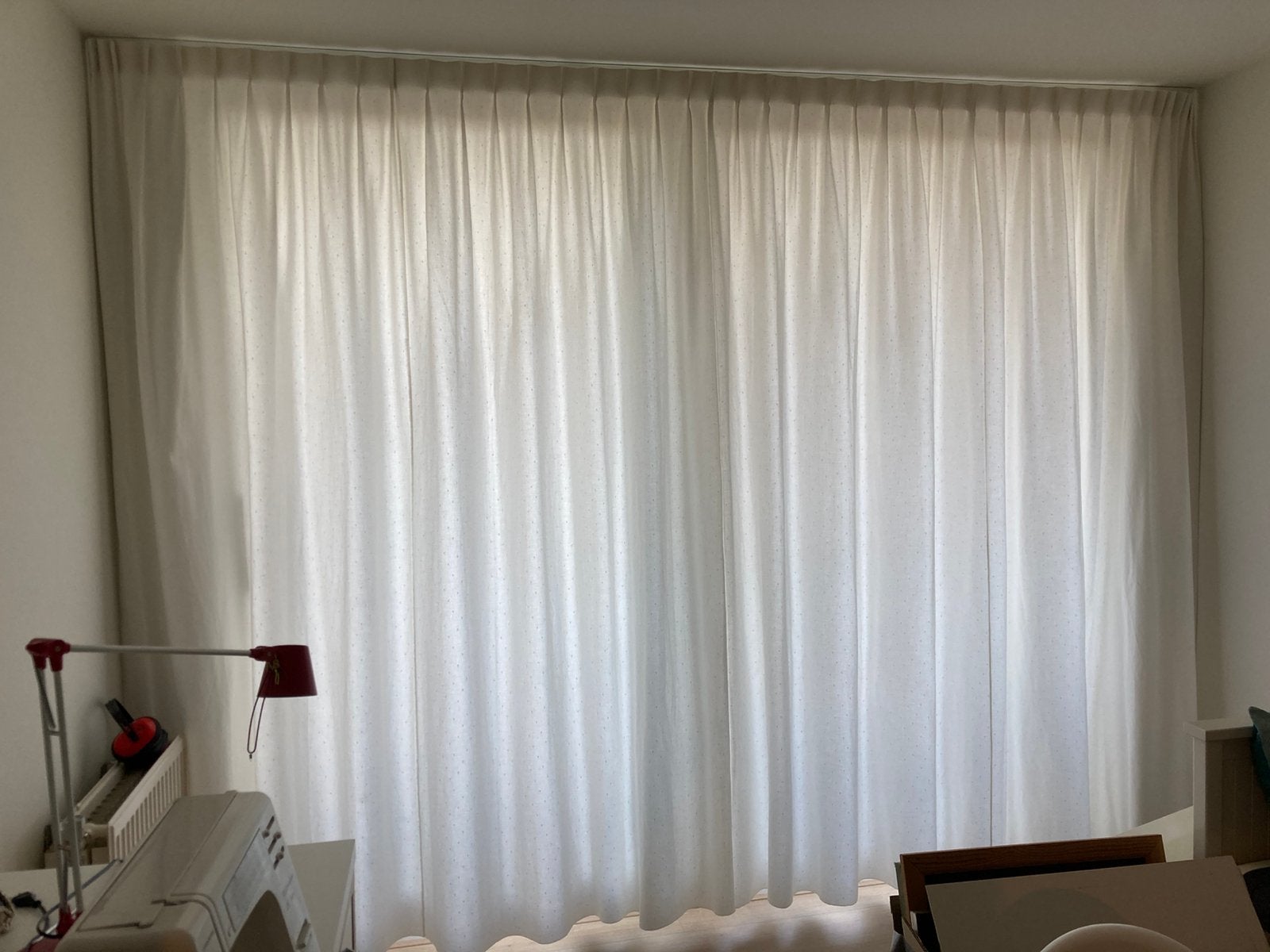 Overgordijnen  crème kleur, Ophalen of Verzenden, Gebruikt, Crème