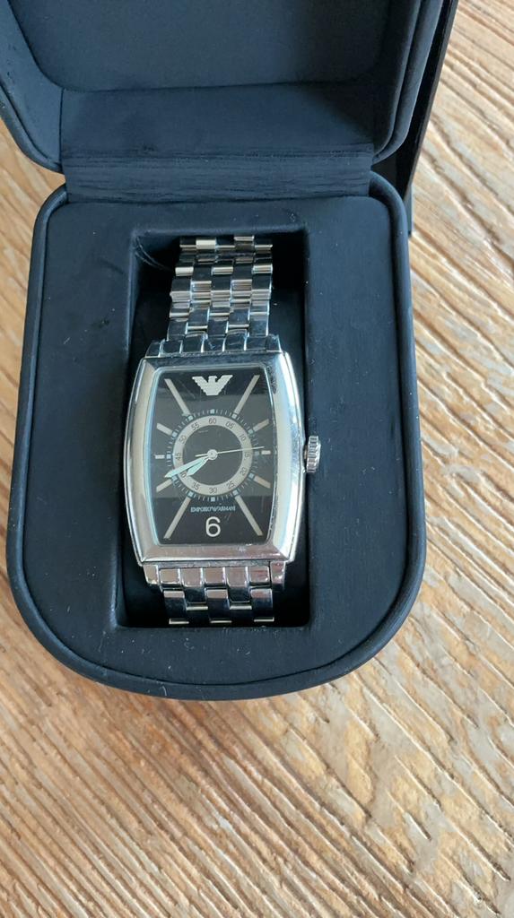 Zilveren Giorgio Armani horloge, Overige merken, Staal, Polshorloge, Ophalen of Verzenden