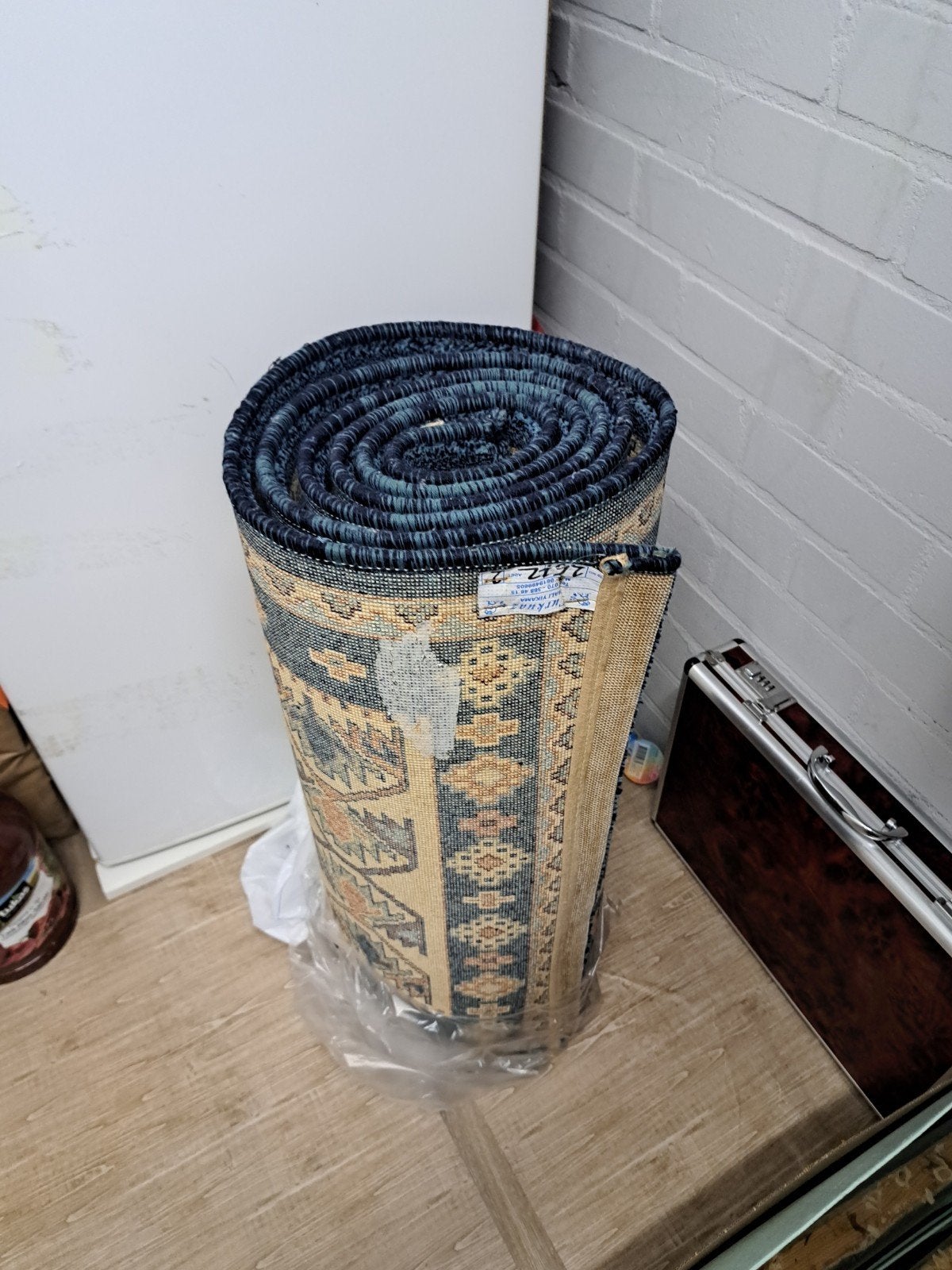 Mooi Tapijt met Oosters Patroon, Ophalen, Blauw, 50 tot 100 cm, Zo goed als nieuw