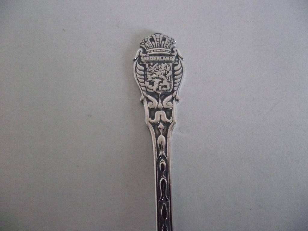 verzilverd theelepel Nederland 12 cm AH Zilverstad 90 1950, Ophalen of Verzenden