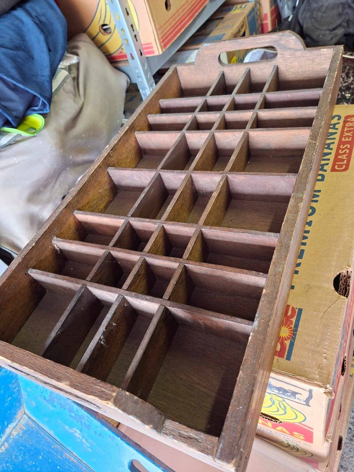 Vintage houten letterbak - decoratief en praktisch, Ophalen of Verzenden