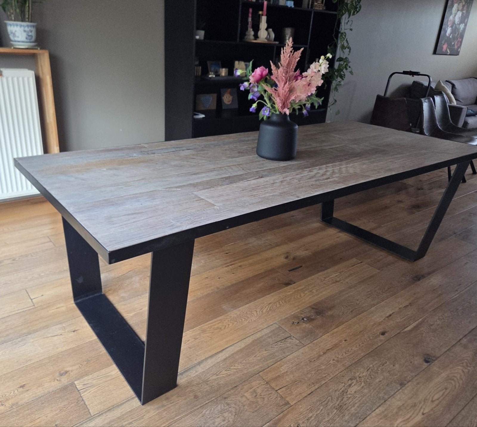 Mooie eettafel, Huis en Inrichting, Tafels | Eettafels, Ophalen, 100 tot 150 cm, Teakhout, 200 cm of meer