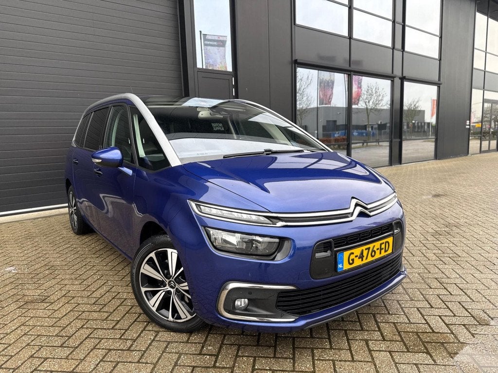Citroen Grand C4 Picasso 2.0 BlueHDi 7P Shine (bj 2017) 150P, Auto's, Citroën, Gebruikt, 4 cilinders, 150 pk, Blauw