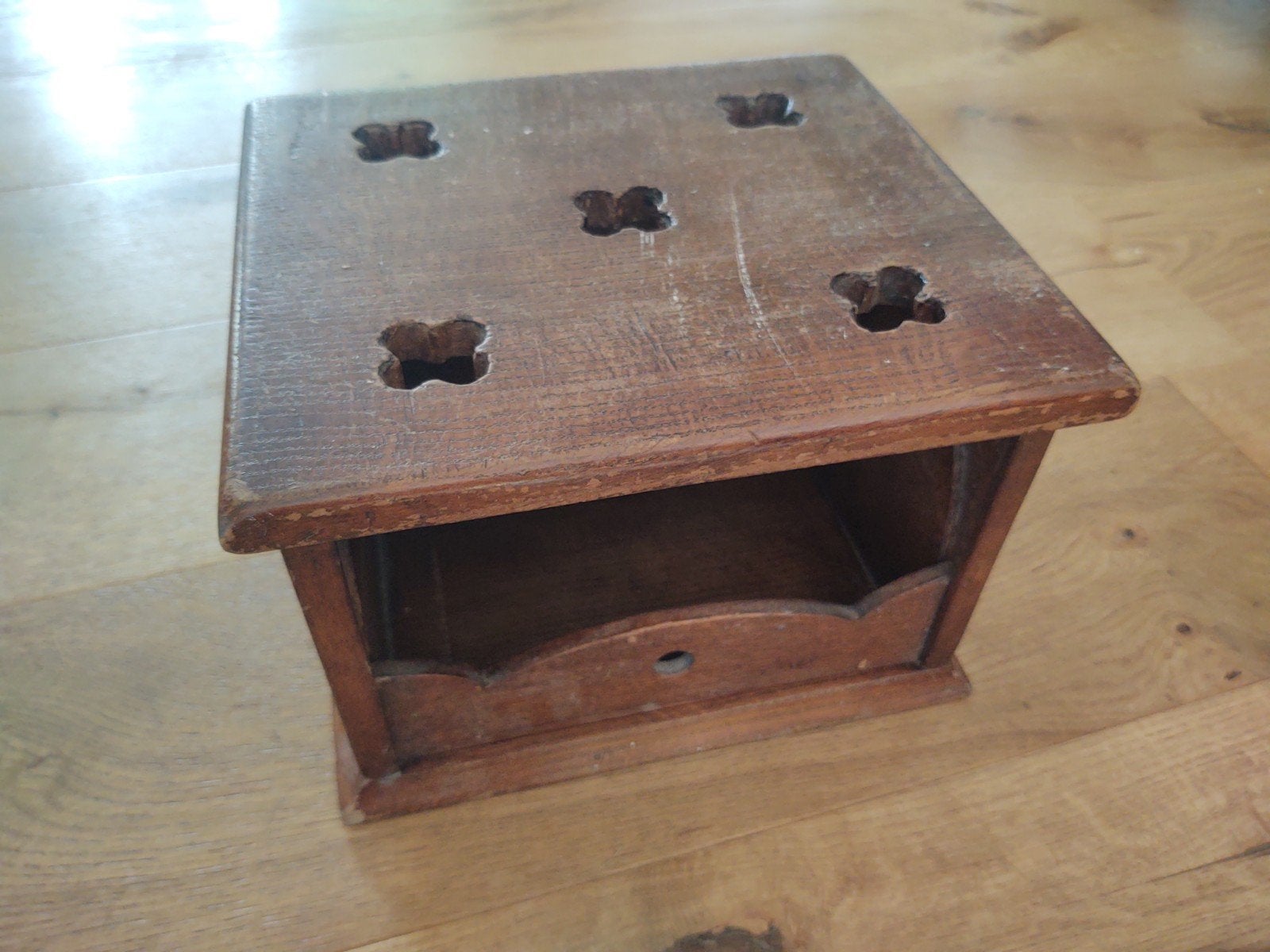 Voetenstoof, antiek, hout, Ophalen