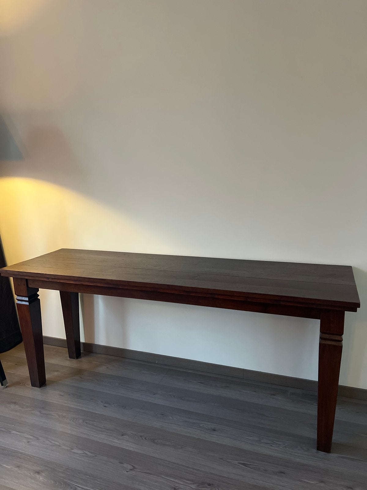 Eikenhout sidetable (antiek) massief en robuust 200x59x82 cm, Ophalen, Gebruikt, Eikenhout, 150 tot 200 cm