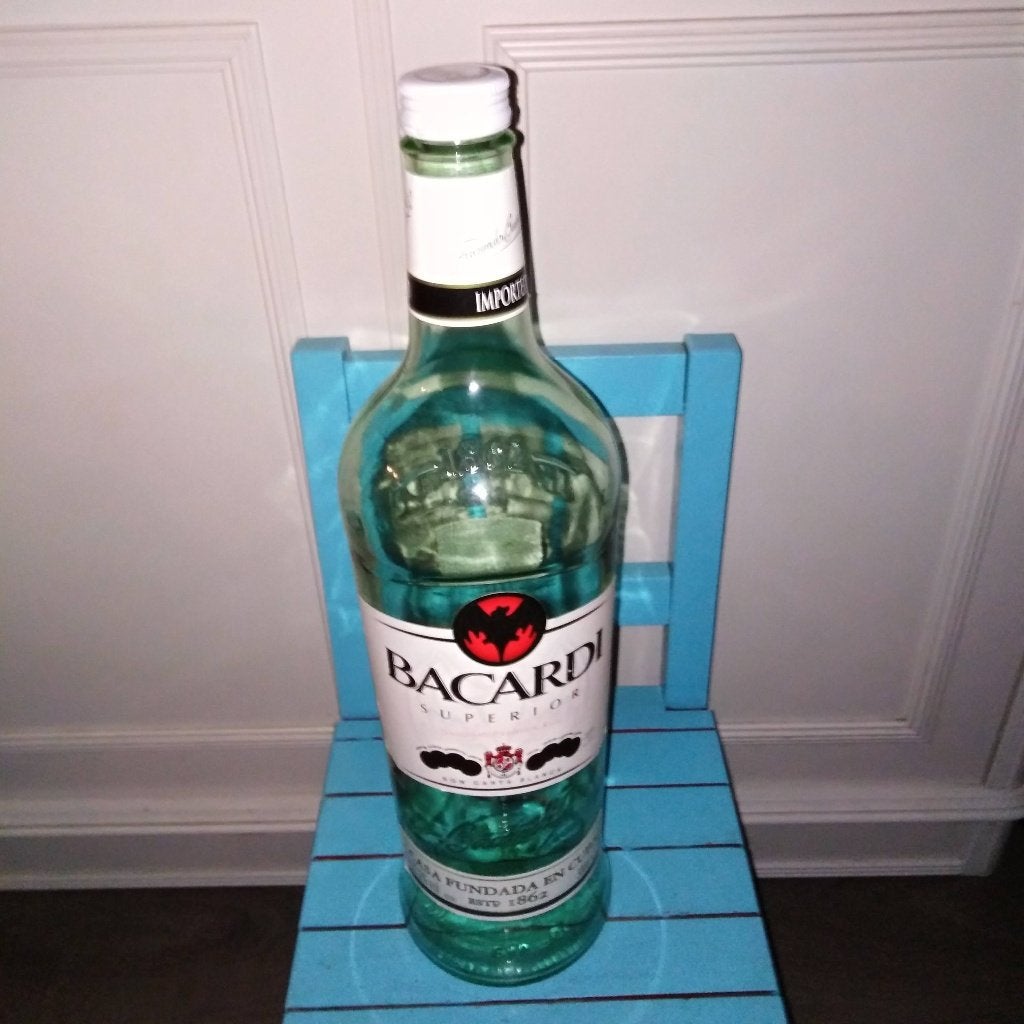 Lege bacardi fles 3 liter, Ophalen, Gebruikt, Verpakking