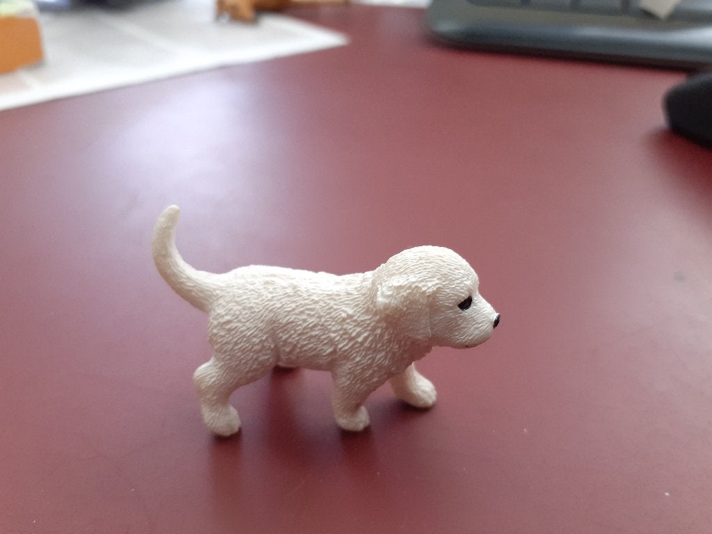 Schleich 16396 golden retriever jong, witte uitvoering, Verzenden, Zo goed als nieuw, Hond of Kat, Beeldje of Figuurtje