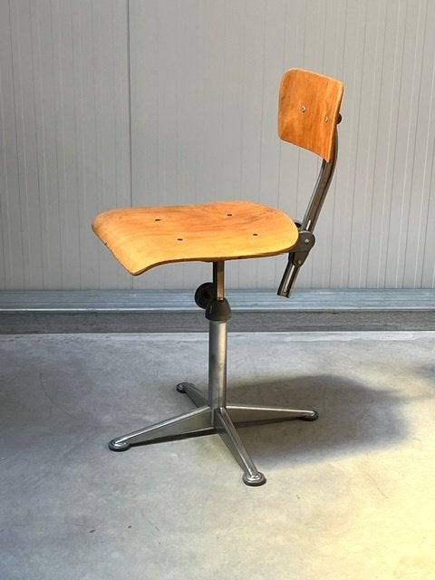 Ahrend tekentafelstoel Friso Kramer vintage burostoel retro, Ophalen, Gebruikt, Bruin, .