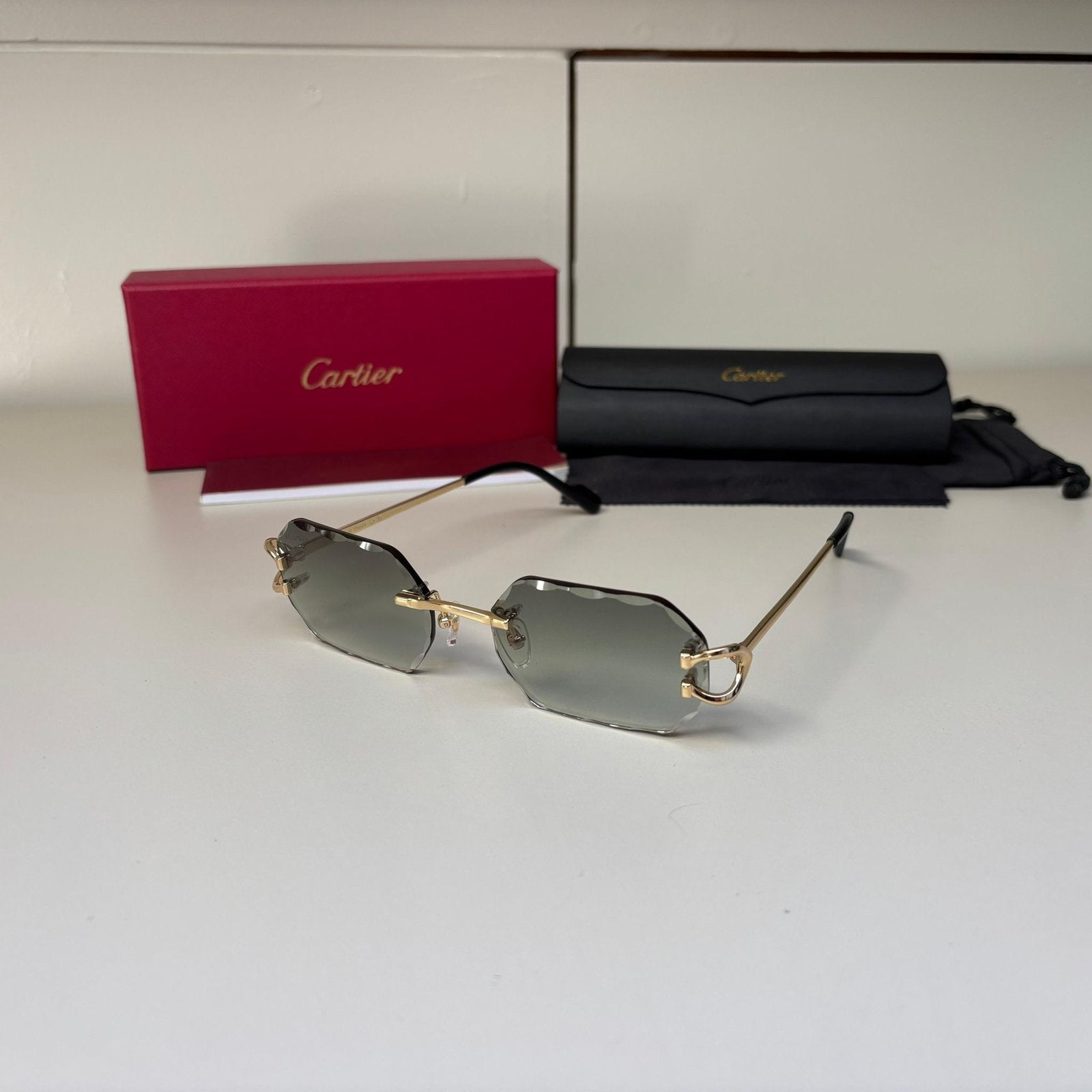 Cartier - Picadilly (Diamond cut/groen/goud) + Toebehoren, Ophalen of Verzenden, Zo goed als nieuw, Overige merken