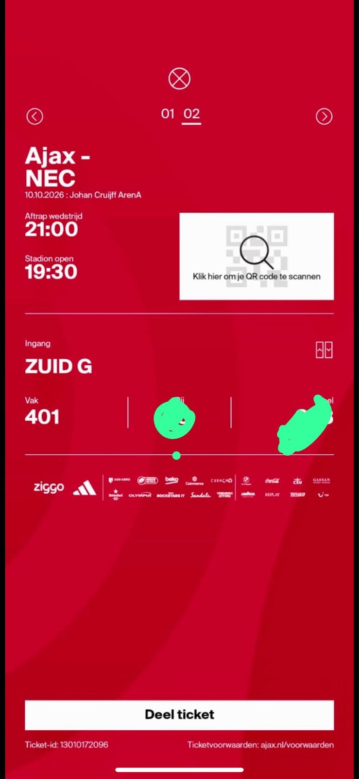 Ajax Nec zuid 2, Eén persoon, Februari