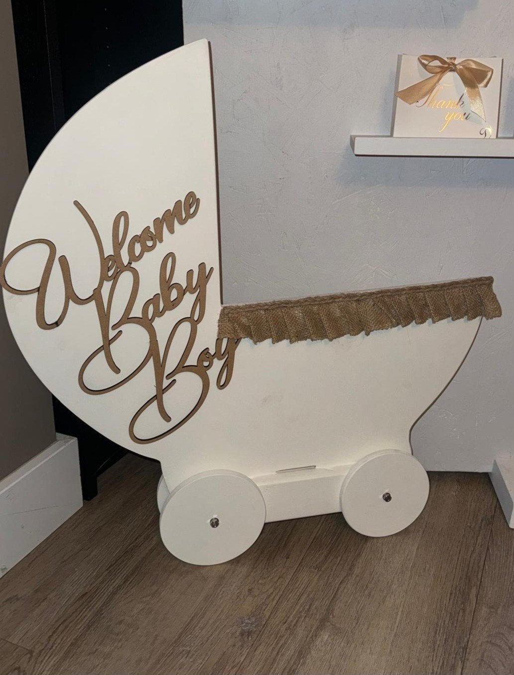 Geboortebord "Welcome Baby Boy" - Kraamcadeau, Ophalen of Verzenden, Zo goed als nieuw