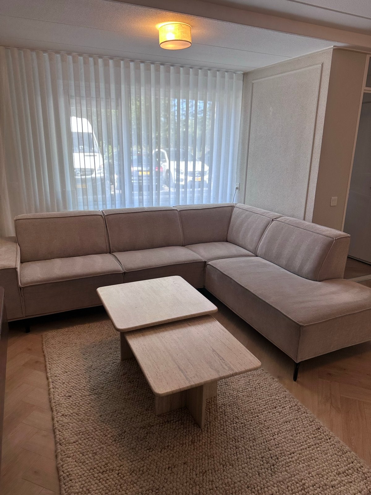 Moderne Hoekbank - 280x225 cm - goede staat, Ophalen, 250 tot 300 cm, Hoekbank, Zo goed als nieuw