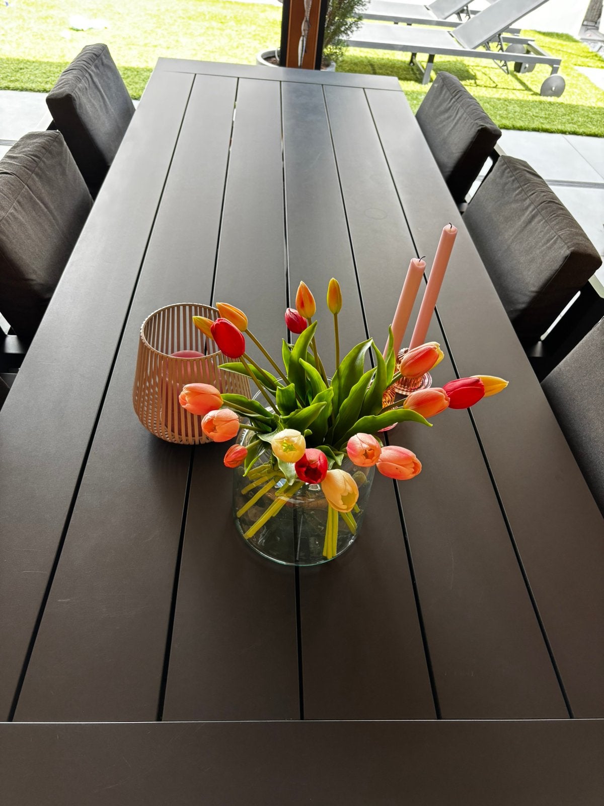 Eetset, buiten, luxe,  Bellagio aluminium (6-pers), Ophalen, Gebruikt