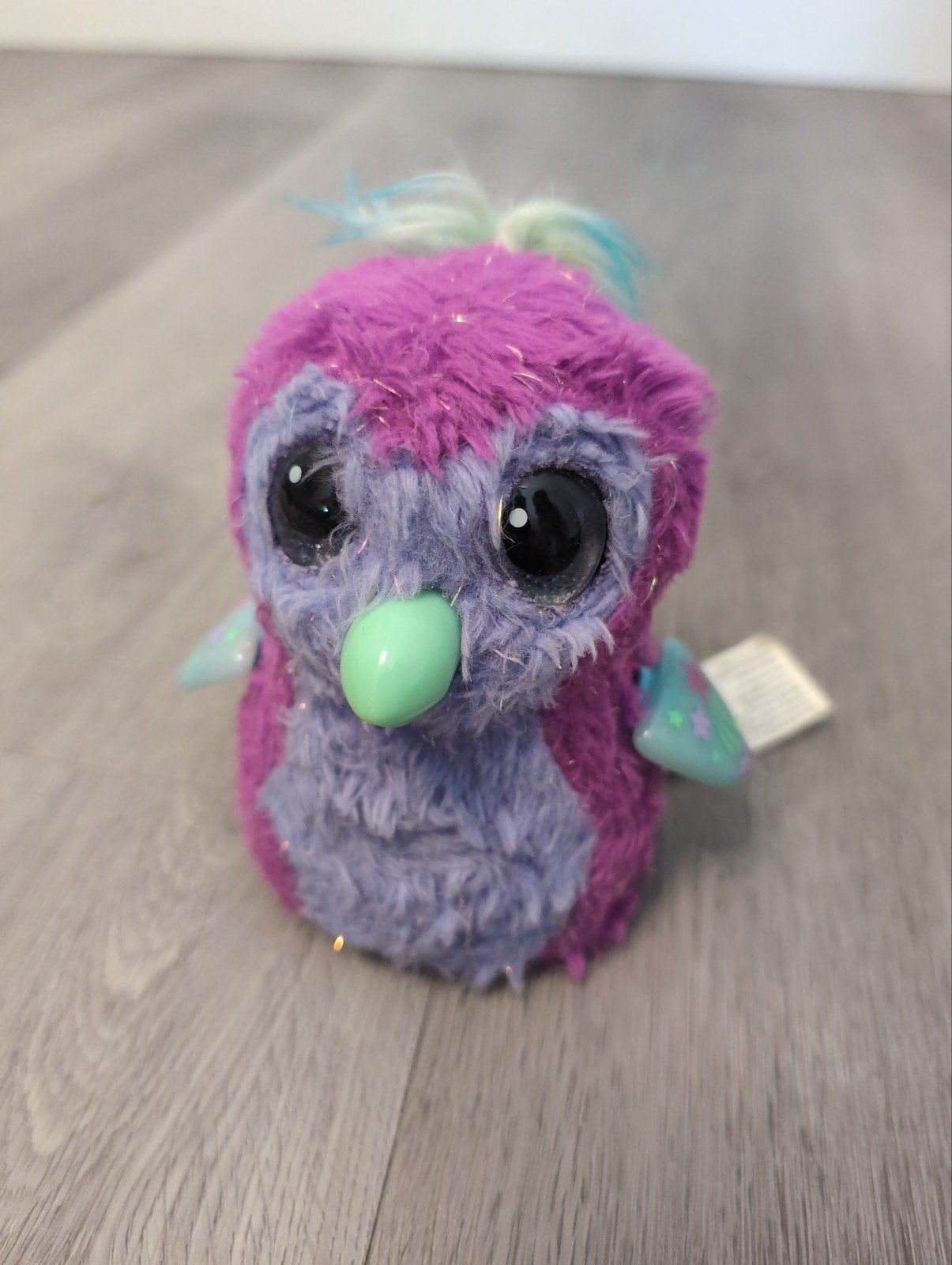 Hatchimals knuffel paars/blauw., Gebruikt, Overige merken, Overige karakters, Met licht