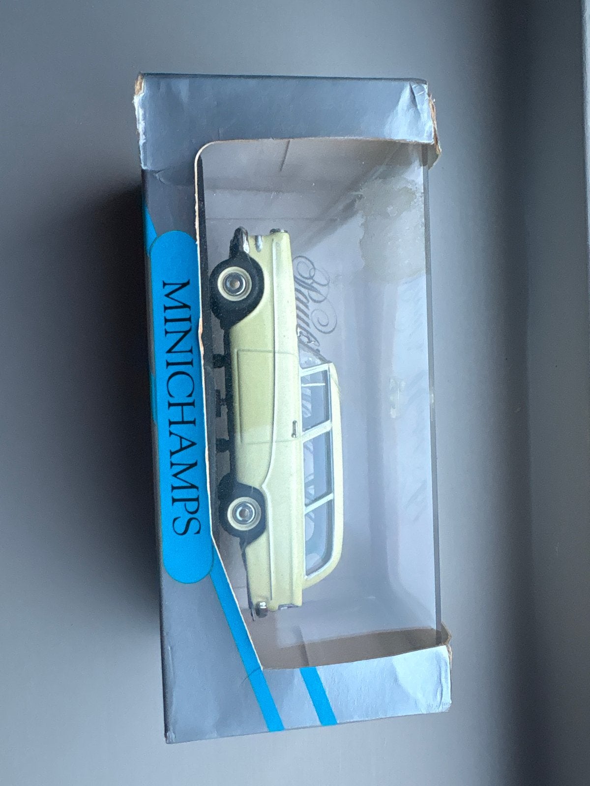 Minichamps Opel Rekord P1 Caravan 1958-1960 Geel, Ophalen of Verzenden, Nieuw, Auto, MiniChamps