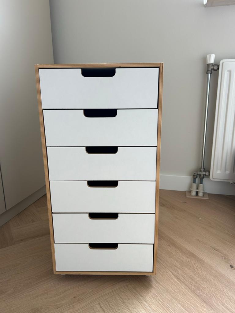 IKEA Ladekastje op wielen met 6 lades, Ophalen, Gebruikt, 5 laden of meer, 50 tot 100 cm