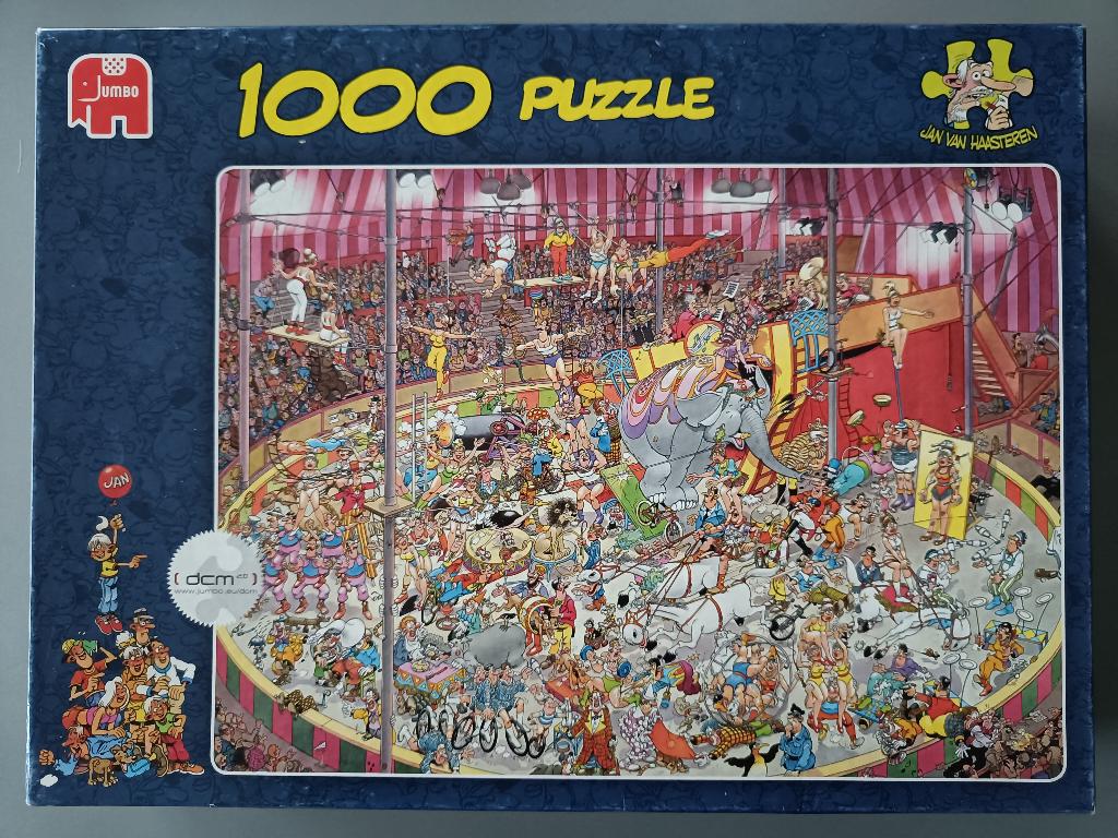 Jan van Haasteren, Het Circus, Ophalen of Verzenden, 500 t/m 1500 stukjes, Gebruikt, Legpuzzel