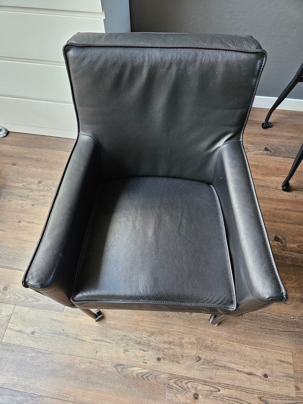 2 Leren stoelen - Zwart, Gebruikt, Twee, Zwart, Leer