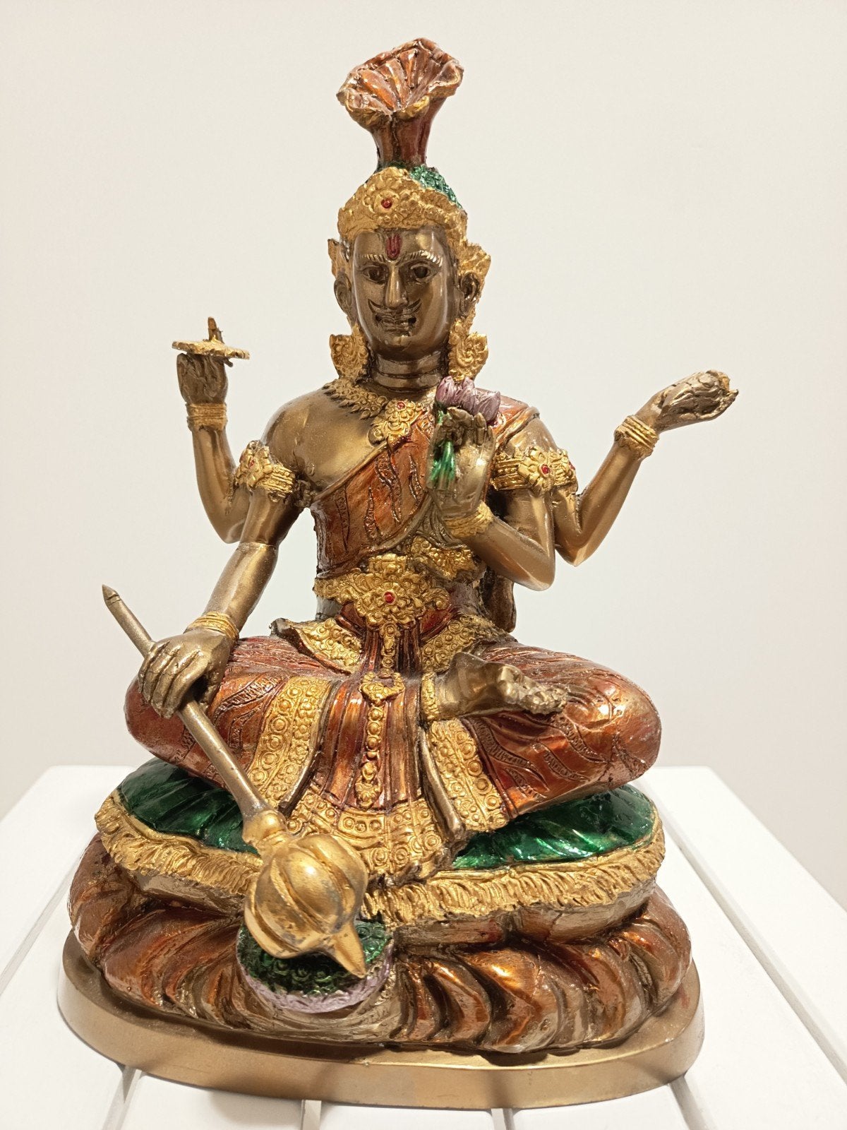 Vishnu Bronzen beeld 30cm, Ophalen, Nieuw, Overige materialen, 30 cm