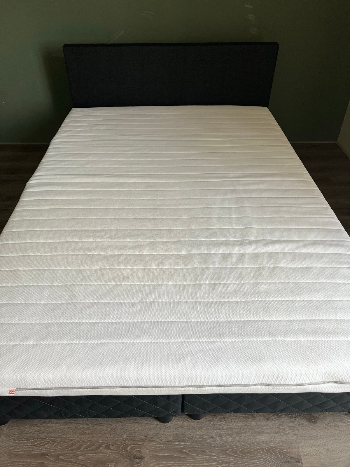 Leenbakker Boxspring 140x200 met IKEA Matras, Huis en Inrichting, Ophalen, Gebruikt, Zwart, 140 cm