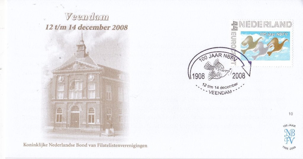 100 jaar NBVF – Veendam – 12 t/m 14 december 2008, Verzenden, Envelop
