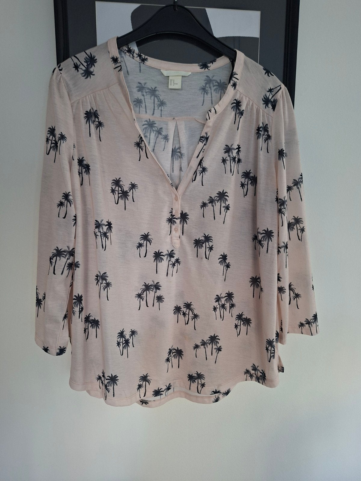 Leuk nieuw blousje met palmboomprint, maat M, Kleding | Dames, Ophalen of Verzenden, Nieuw, Maat 38/40 (M), Roze