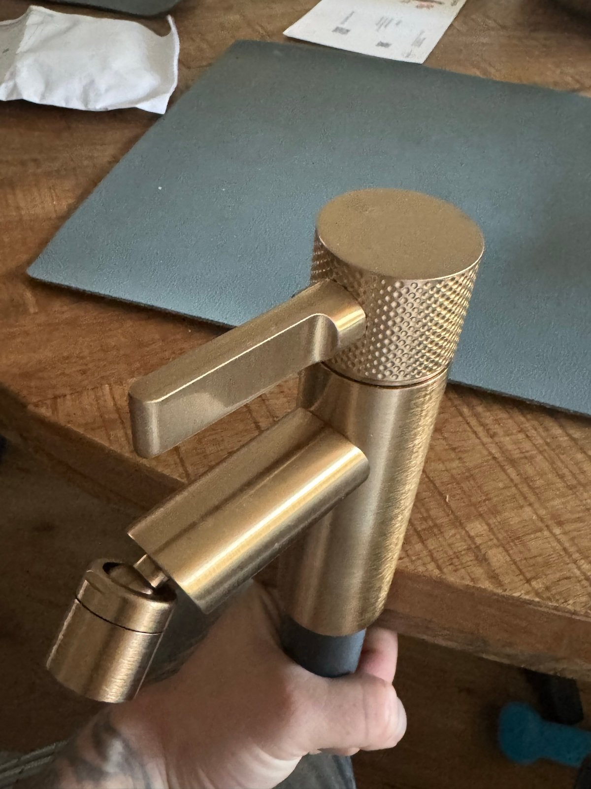 Gessi Kraan Goudkleurig - Nieuw, Doe-het-zelf en Verbouw, Sanitair, Ophalen of Verzenden, Nieuw, Koper, Kraan