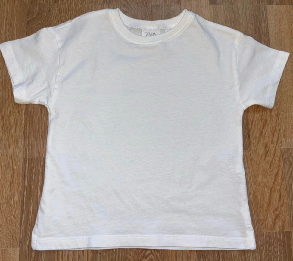 Zara wit shirt maat 86, Ophalen of Verzenden, Zo goed als nieuw, Meisje, Shirtje of Longsleeve