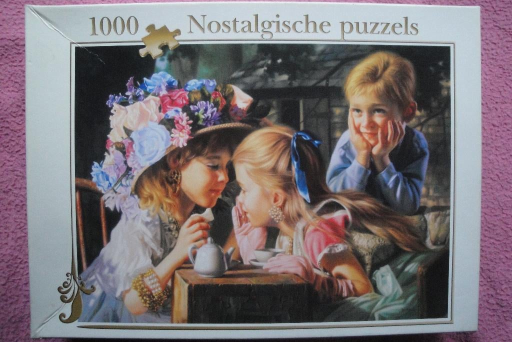 NOSTALGISCHE COLLECTION PUZZLE 1.000stukjes voor 2,50euro., Hobby en Vrije tijd, Denksport en Puzzels, Ophalen of Verzenden, 500 t/m 1500 stukjes