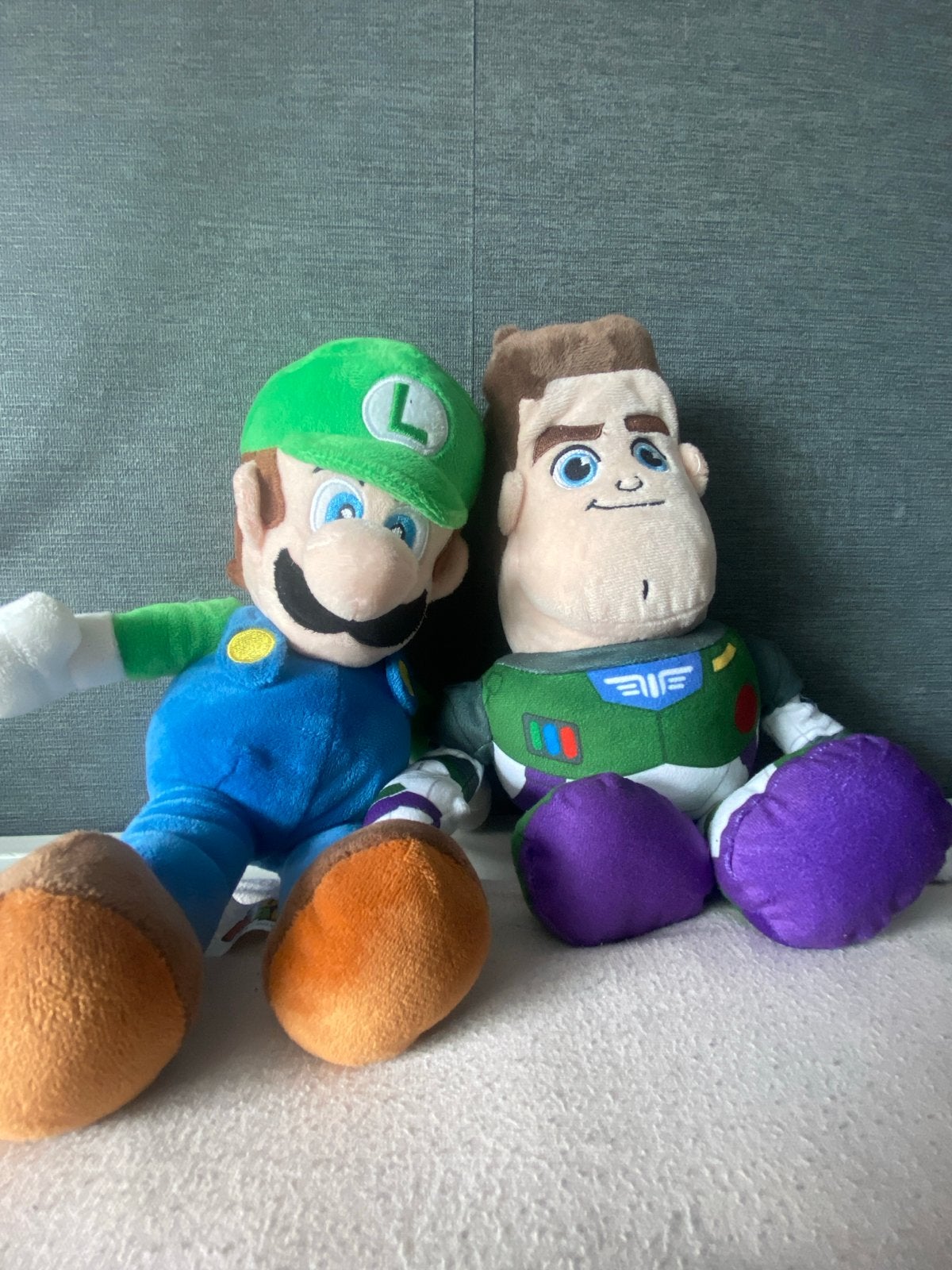 Luigi en Buzz Lightyear knuffels, Overige typen, Ophalen of Verzenden, Zo goed als nieuw, Nintendo