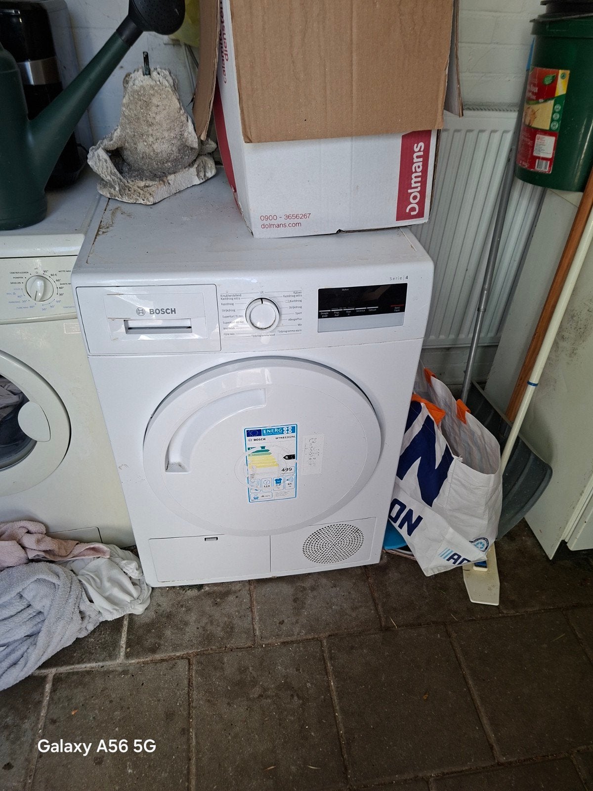 Wasdroger Bosch, Witgoed en Apparatuur, Wasdrogers, Ophalen, 6 tot 8 kg, Minder dan 85 cm, Zo goed als nieuw