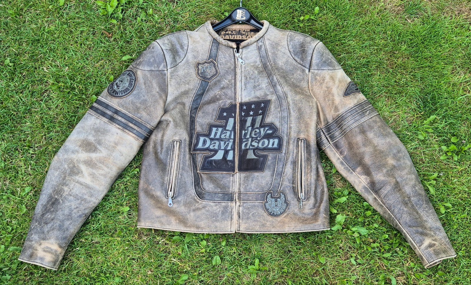 Harley-Davidson Leren Motorjas - Vintage Stijl, Motoren, Ophalen of Verzenden, Tweedehands, Jas | leer, Harley Davidson. Origineel.