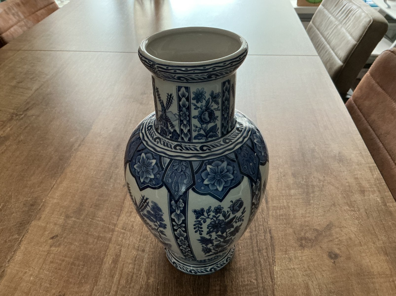 Delftsblauwe vaas helemaal heel, Ophalen of Verzenden