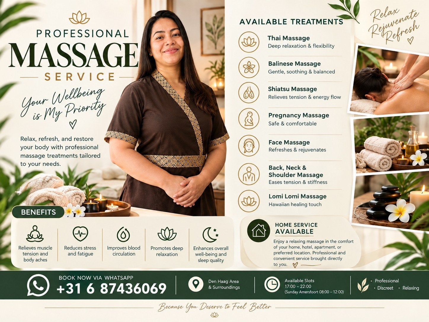 Home Massage Service, Diensten en Vakmensen, Stoelmassage