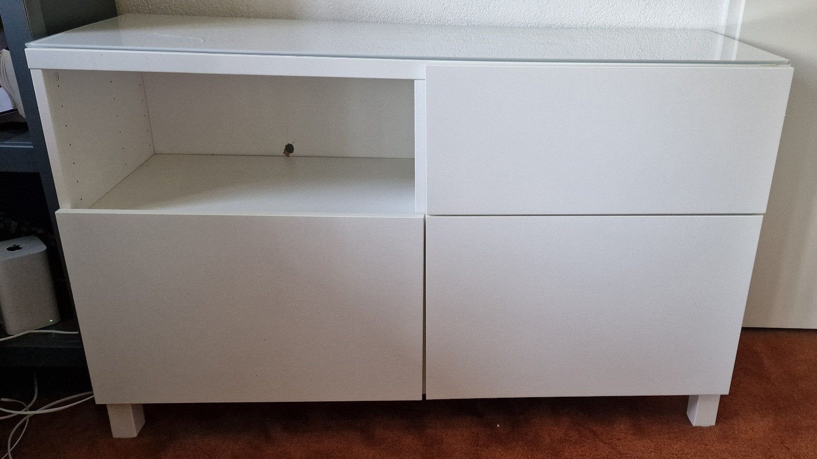 Witte Ikea Besta kast 120x42x74 cm, Huis en Inrichting, Kasten | Televisiemeubels, Ophalen, Gebruikt, 100 tot 150 cm, Minder dan 100 cm