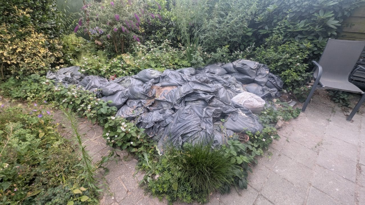 Gratis zand, Tuin en Terras, Ophalen, Gebruikt, Ophoogzand